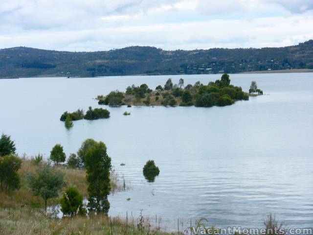 The new island from previous photo that was a peninsula only days ago