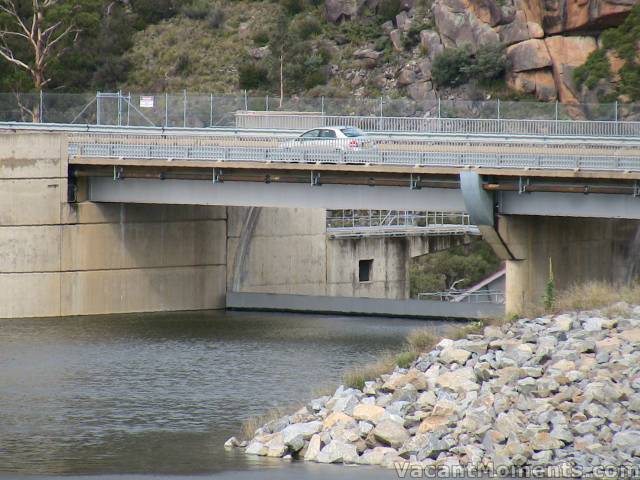 The spillway on Lake Jindabyne on Thursday