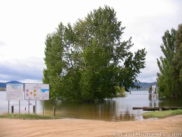 Water level is up about a metre from my  photos last Sunday