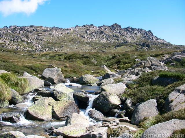 Meanwhile back in Thredbo - looking upstream towards Signature Hill 