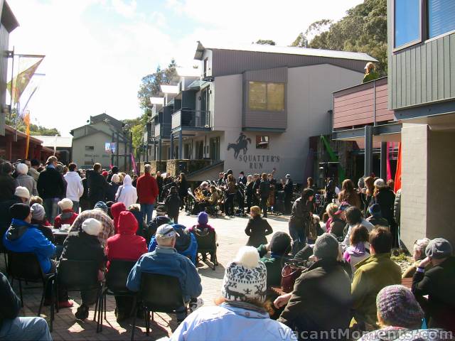 Kirrawee High School Stage Band on a brisk winter's Saturday morning