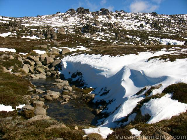 Some snow drifts were quite deep