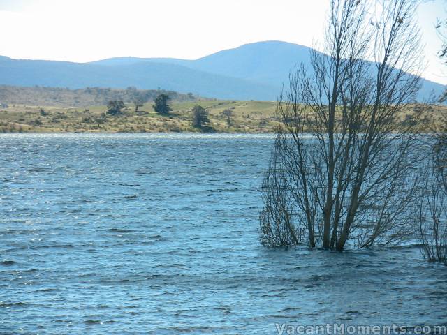 Lake Jindabyne is still full-to-the-max - Wednesday