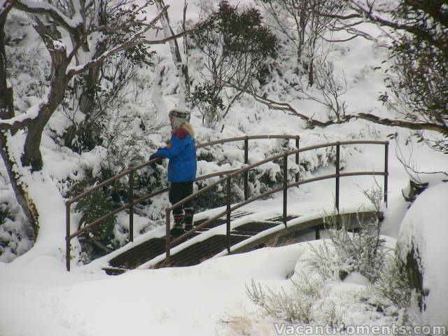 Marion on the DHG bridge on Saturday