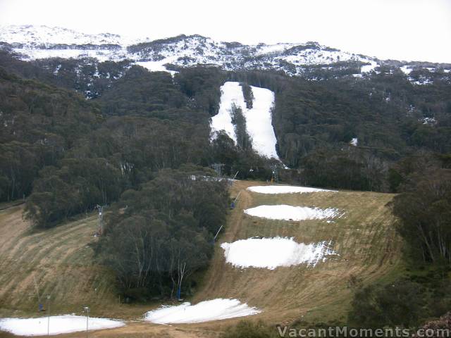 Lower Sundance and High Noon in the background, after overnight precipitation