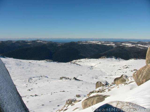 Top of the North Face looking back to Eagles Nest<br>photo by Marion