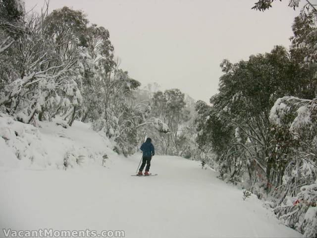 Michael on the runout from Valley View