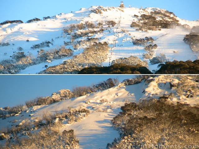 The top of Kosi chair and upper Funnelweb early this morning