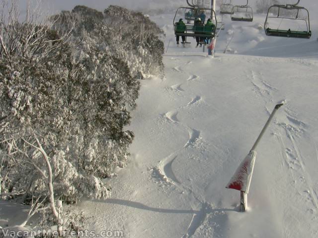 Ski Patrol? tracks on World Cup