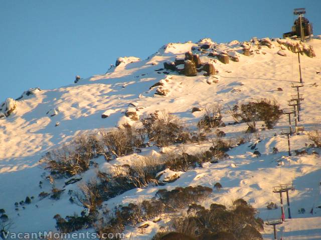 First rays on the bumpy Bluff this morning