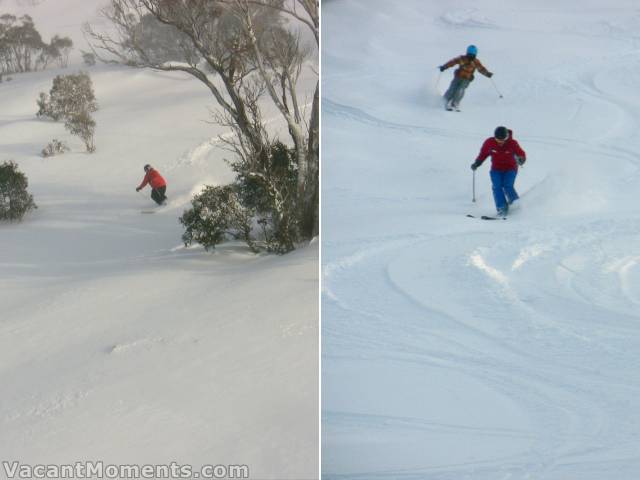 First tracks disappeared quickly