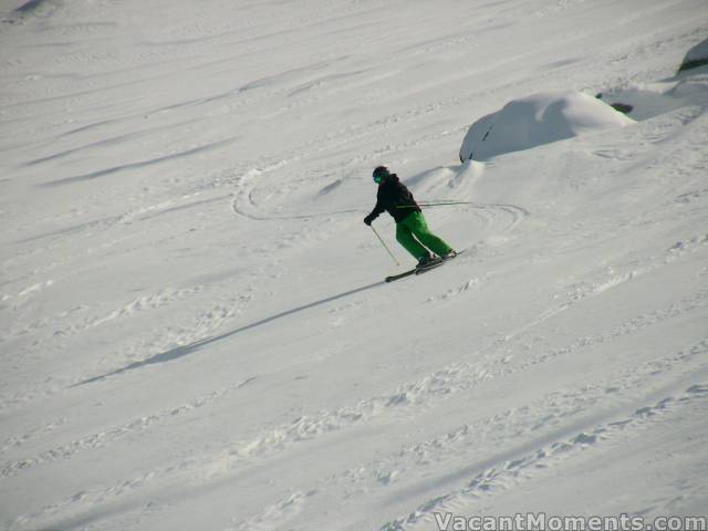 Andy enjoying the daily freshies 