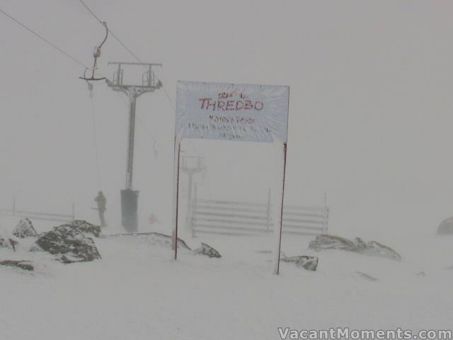 A clearer moment at the top of Karels T-bar this morning