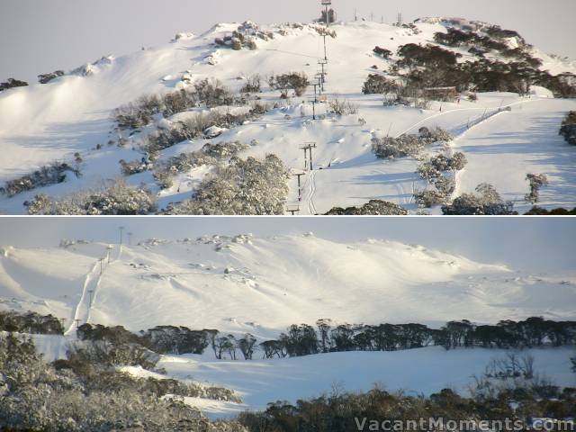 Eagles Nest and Central Spur this morning after last night's 15cm