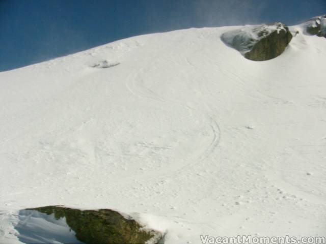 Sunday: Balls-to-the-Wall was totally filled in and made for great skiing