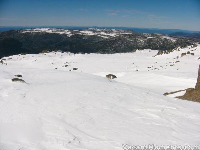 From the top of Sig Hill looking back to Eagles Nest and Karels T-bar