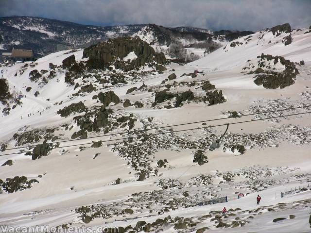 Looking south from the top of Sponars towards the top of Kosi chair and Eagle Way