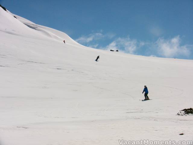 From left to right: Alison, Keith & Mark above Bogong