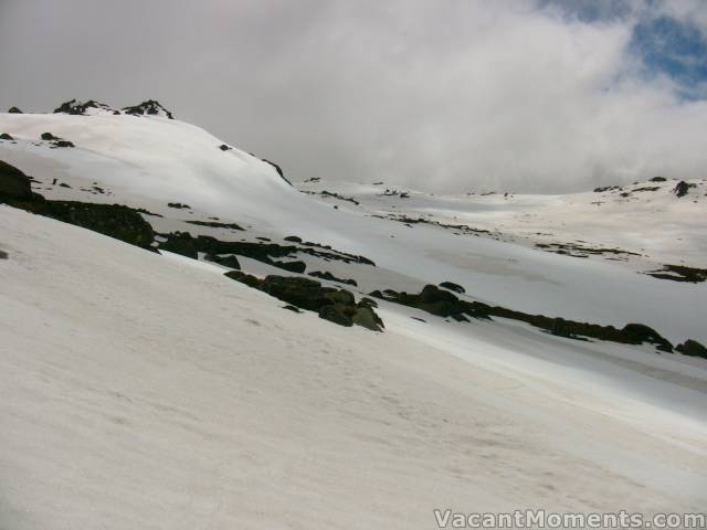 Behind Karels T-bar - Sig Hill top left