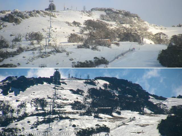 Top of the mountain at 7:00am<BR>and again at 1:00pm but still below 0C