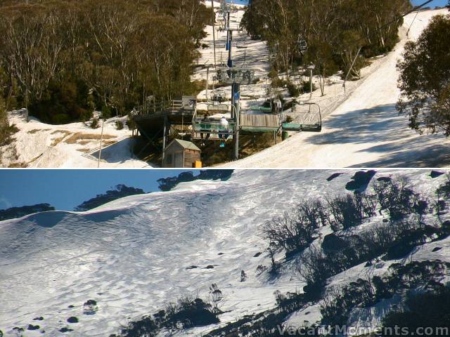 What a comparison: Kosi Mid station on Thursday morning<BR>The Bluff this afternoon