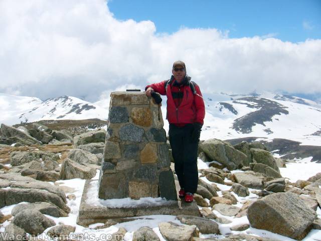 Jim reaches his first of the 7 summits - Mount Kosciuszko