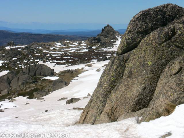 View across to the top of Karels T-bar (centre left)