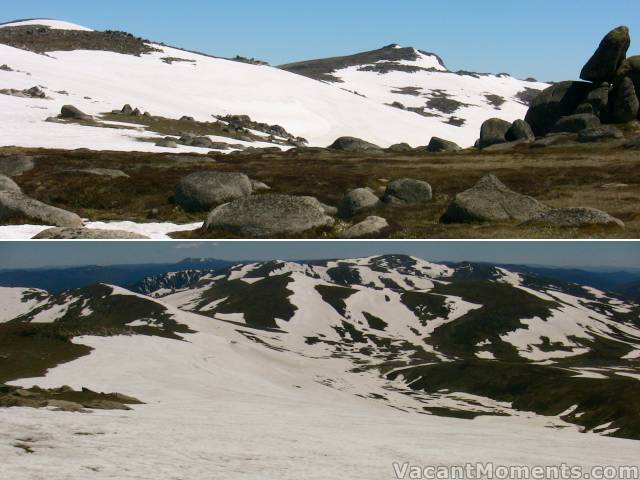 Kosi on left and Etheridge on right<BR>And looking from Kosi across the North Ridge towards Watsons Crags