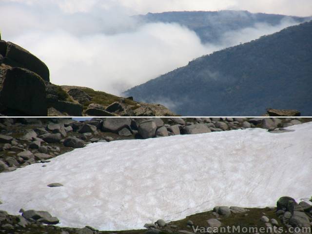 As the fog lifted this morning I decided to leave my tracks on the Hill untouched