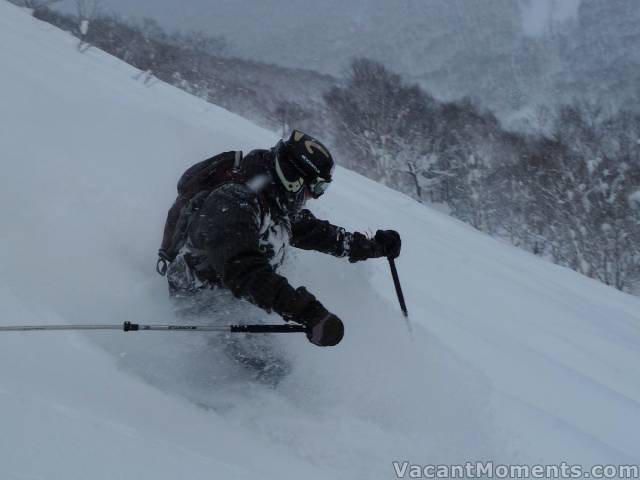 Oh yes, there's still some skiing ... <BR>Photo of Mark - courtesy of Rosco