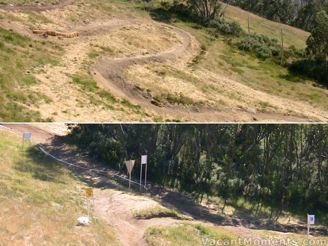 The new mountain bike tracks on World Cup<BR>If the switch-backs don't get you the multitude of signs will