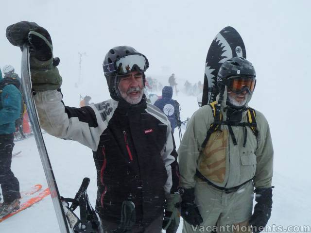 Rob decided a climb to the Peak in the last storm was in order - photo courtesy of Rosco