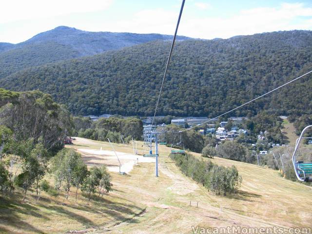 Looking back down at the old Bag Jump area