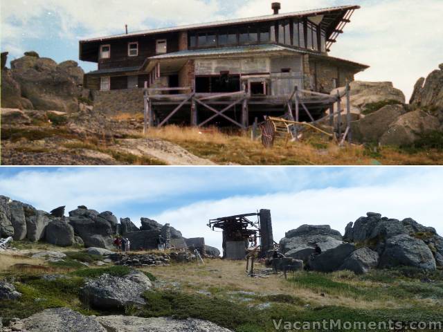 Looking back at the old restaurant (top photo taken in 1979)