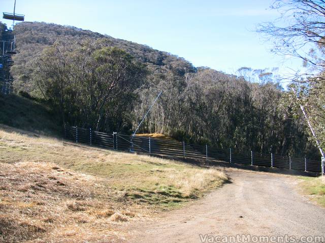 Looking from Creek Station to the new Summer Road Run (behind the fence)