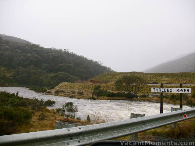 Thredbo River raging down Thredbo Valley