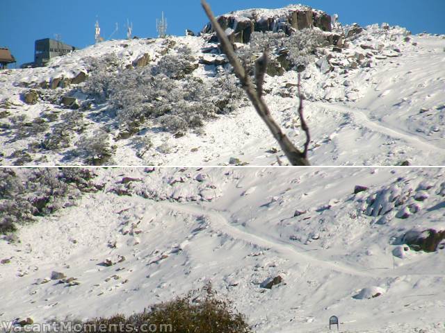 Looking across to Eagles Nest and a snow covered Eagle Way