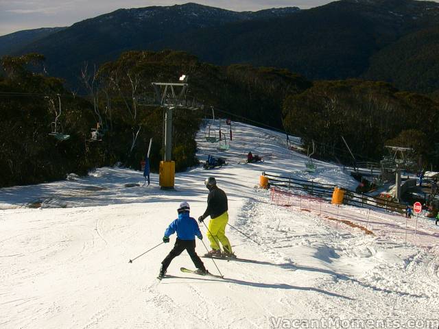 Looking down to BunnyWalk station where it all gets a little narrow