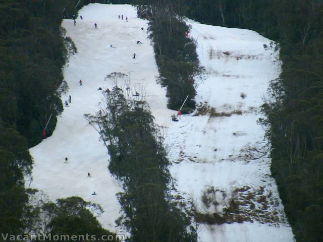 A close-up of High Noon yesterday arvo<BR>Yes, Thredbo is top-to-bottom, just