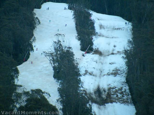 Close up of the steeper section of High Noon whilst official reports said:<BR>High Noon was thinning at the bottom