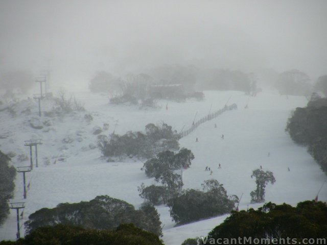 Friday 11:00am - Upper Supertrail (note tracks on World Cup)