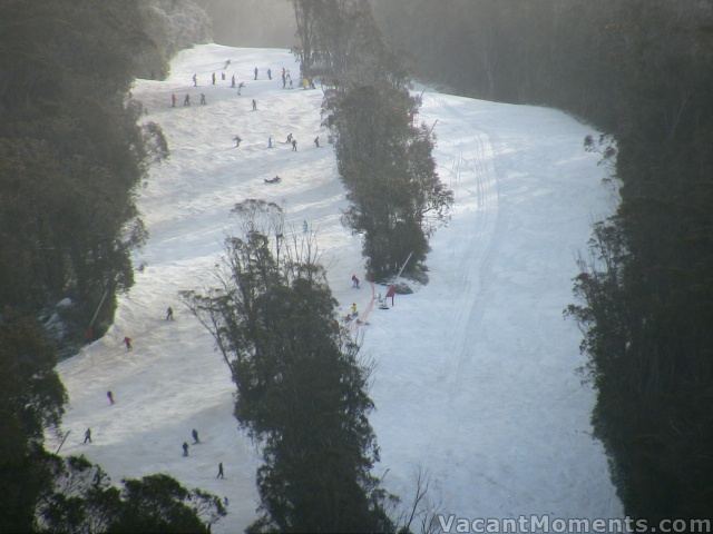 Close up of steepest part of High Noon and 11:00am