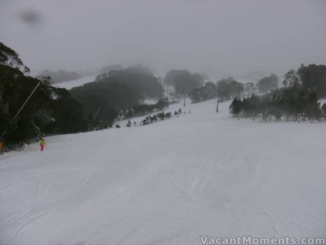 Looking up the Supertrail from above Milk Run