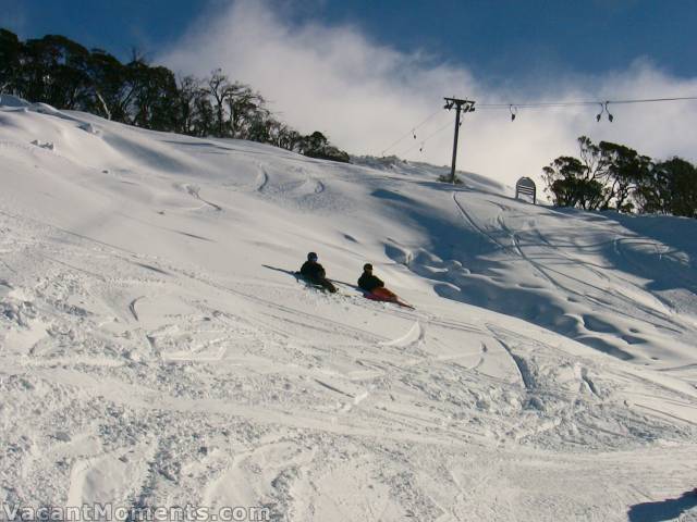 Looking up Sponars T-bar - a fair way from opening yet