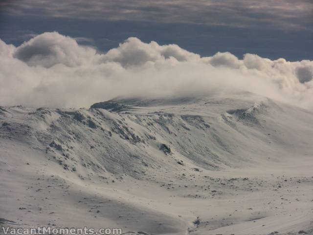 The cornice has broken away along almost its entire length