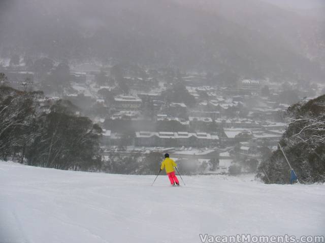 View back to the village from where the Saturday fireworks are launched