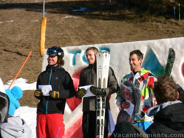 Amateur Men Ski: 1st Will Dawson, 2nd Sebastian Wirth & 3rd Aaron Dibley