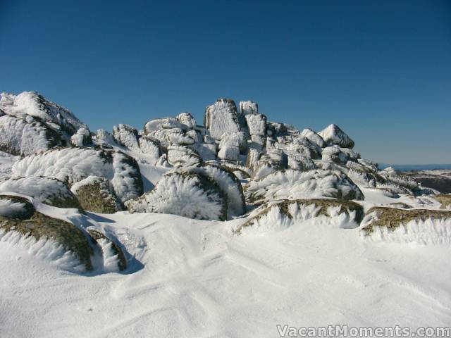 The very top of Signature Hill from behind