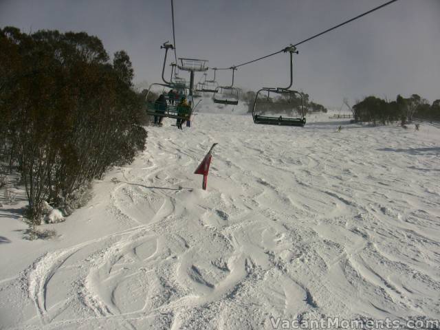 Same on my third ride up. It only took 2 runs to ski it out