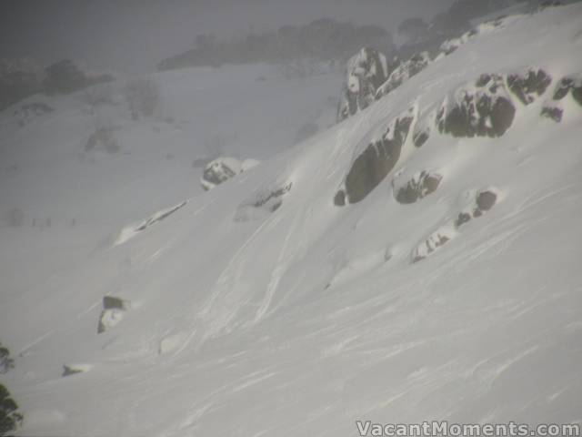 Looking back to Balls from Eagles Nest as the weather came back in